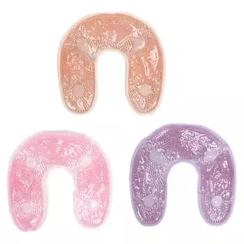 Многоразовый гелевый бисерный шейный бандаж для снятия боли в шее, отечности, охлаждающий шейный бандаж, горячая холодная терапия Orange