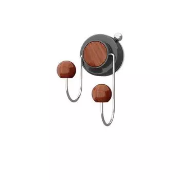 Многоразовый крючок для душа, экономящий место, настенный крючок для ванной комнаты, присоска, двойной крючок, за дверью