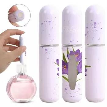 Многоразовый мини-флакон для духов 5 мл, флакон-спрей-атомайзер, портативные пустые косметические контейнеры, для путешествий Violet