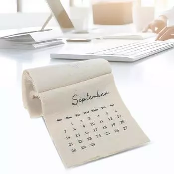 Многоразовый настенный календарь на 2025 год из ткани, шикарный гобеленовый календарь на 2025 год для ежедневного планирования в жилых помещениях и рабочих зонах