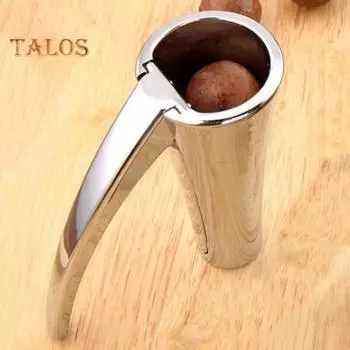 Многоразовый орехокол, широко используемый цинковый сплав, новый прочный многофункциональный ореховый зажим для всей семьи серебряный