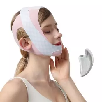 Многоразовый подбородочный ремень для женщин V-образная маска для подтяжки лица, ремешок для похудения лица - уменьшение двойного подбородка L