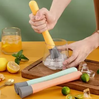 Многоразовый пресс для лимона, прозрачная текстура, пищевое перемешивание жёлтый