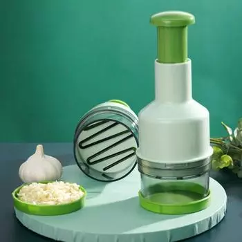 Многоразовый ручной измельчитель с вращением, эффективное прессование, ручной измельчитель для еды, товары для дома, толкушка для чеснока зелёный