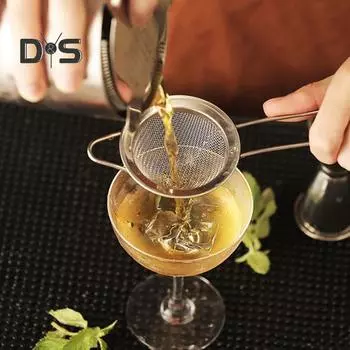 Многоразовый сетчатый фильтр без BPA, мелкоячеистый фильтр для коктейлей, напитков, фильтрующие инструменты серебряный