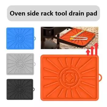 Многоразовый силиконовый коврик для барбекю, пищевой коврик для боковой полки, прочная подставка для гриля для Blackstone синий