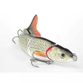 Многосекционная 5-секционная рыболовная приманка, кривошипная приманка, приманка для плавания, Bass Shad Dace, 3D глаза, рыболовные инструменты Matches the image