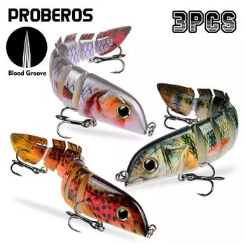 Многосекционная приманка для вьюна 13 см 21,8 г, биомиметическая приманка для окуня, погруженная в воду, многосекционная приманка для рыбы, пластиковая поддельная приманка 13cm/21.8g