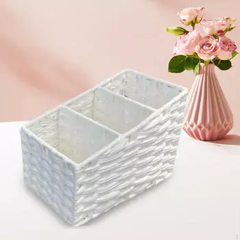 Многосекционный органайзер для хранения вещей ручной работы для домашнего декора белый