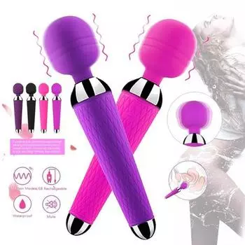 Многоскоростной мощный вибратор с волшебной палочкой, зарядка через USB, AV-палка, женский массажер для точки G, стимулятор клитора, секс-игрушки для взрослых для женщин