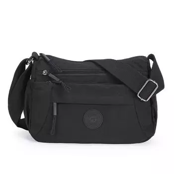 Многослойная легкая сумка кроссбоди женская сумка через плечо сумка для мамы среднего возраста чёрный