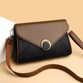 Многослойная мини-сумка-кошелек из искусственной кожи для женщин, мягкая сумка-мессенджер через плечо, сумка для мобильного телефона, роскошный дизайнерский высококачественный женский кошелек
