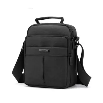 Многослойная мужская сумка через плечо, большая вместимость, сумка-мессенджер, новая деловая сумка через плечо серый
