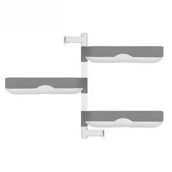 Многослойная мыльница, не требующая сверления, стойка для хранения мыла, настенная, вращающаяся, полка для хранения в ванной и туалете, бытовая дренажная коробка 1 layer