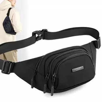 Многослойная нагрудная сумка мужская поясная сумка сумка через плечо темно-синий