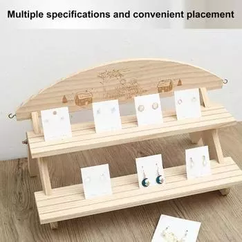 Многослойная настольная стойка для хранения Yousheng, деревянная витрина, гладкая кромка, без заусенцев, устойчивая конструкция, стойка для растений, полка для демонстрации Dual Layer