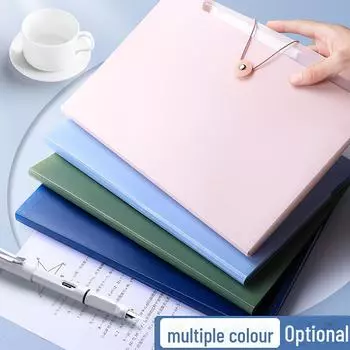 Многослойная папка-гармошка формата А4 с прозрачными вставками для организации студенческих работ