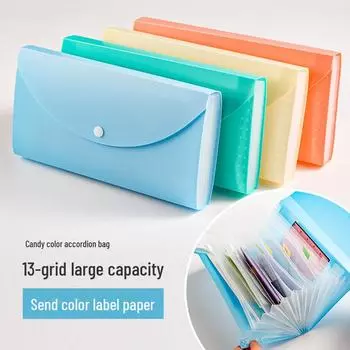 Многослойная папка-гармошка формата B5/A6 для документов и квитанций Candy Yellow