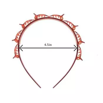 Многослойная полая тканая повязка на голову для девочек с заколкой для волос One size коричневый