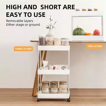 Многослойная полка для хранения в ванной комнате от пола до потолка, кухонные принадлежности, пластиковая съемная полка для хранения