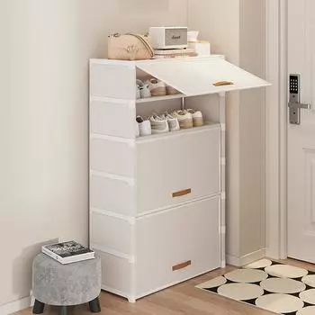 Многослойная полка для обуви, шкаф для обуви, пылезащитная бытовая полка для обуви для небольших помещений, вместительная полка-органайзер для хранения обуви