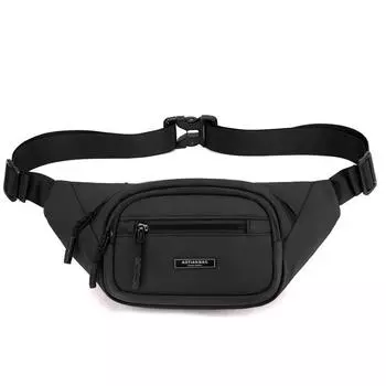 Многослойная поясная сумка для путешествий на открытом воздухе, сумка через плечо, сумка для верховой езды, сумка на грудь из Оксфорда чёрный