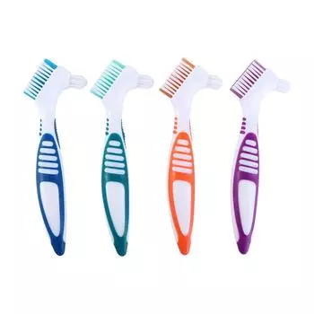 Многослойная щетина Инструмент для ухода за полостью рта Щетка для чистки зубных протезов Щетки для чистки зубных протезов синий