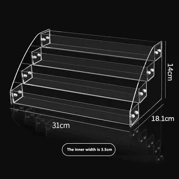 Многослойная стойка для демонстрации акриловых лаков для ногтей - прозрачный органайзер для гель-лака и косметики в маникюрных салонах