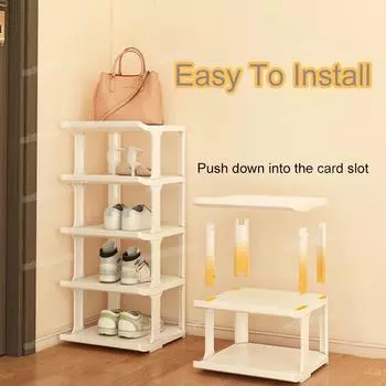 Многослойная стойка для хранения обуви, минималистичный органайзер для обуви для дома, общежития, экономящий место, настенные угловые шкафы для обуви