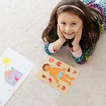 Многослойная структура тела Пазл Занятия Бизи Доска Образовательная Анатомия Пазл Дошкольная Игра Style B