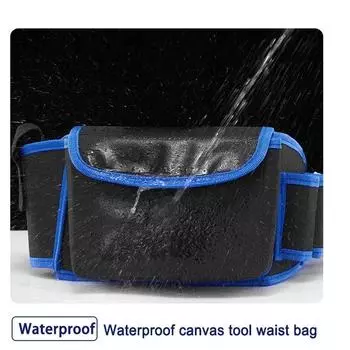 Многослойная сумка для хранения инструментов на поясе Водонепроницаемая сумка для инструментов электрика Пояс для инструментов на строительной площадке Yellow-q06