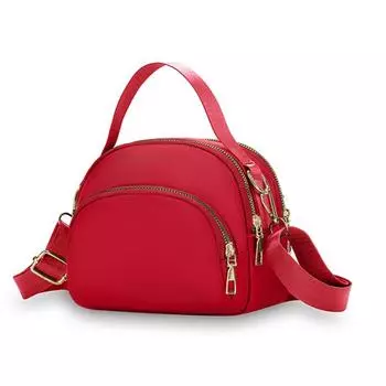 Многослойная сумка кроссбоди на молнии, многофункциональная маленькая сумка для телефона, винтажная холщовая сумка через плечо для девочек