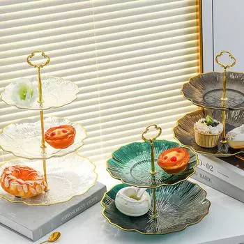 Многослойная тарелка для фруктов и закусок: Идеально подходит для гостиных, журнальных столиков, стоек регистрации, салонов и многого другого.