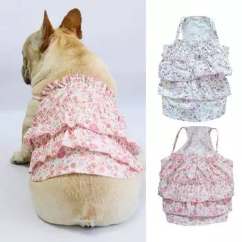 Многослойная юбка для собак с подшивкой, удобный мягкий высокоэластичный слинг, пуловер, летний пуловер для собак L фиолетовый