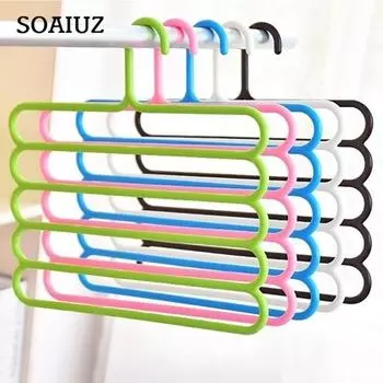 Многослойная вешалка Полка для хранения одежды Шарф для полотенец коричневый