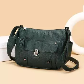 Многослойная женская сумка из мягкой кожи из искусственной кожи, сумка через плечо для матери, сумка через плечо