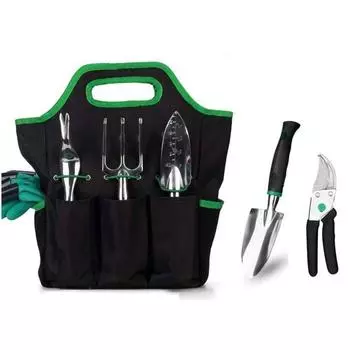 Многослойное хранение Сумка для хранения садового инвентаря Износостойкая сумка для инструментов и оборудования Ландшафтные работы зелёный