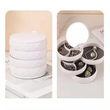 Многослойное хранилище ювелирных изделий, вращающаяся пластиковая подставка для ювелирных изделий, шкатулка для колец и сережек, витрина для ювелирных изделий, органайзер для сережек, стол чёрный