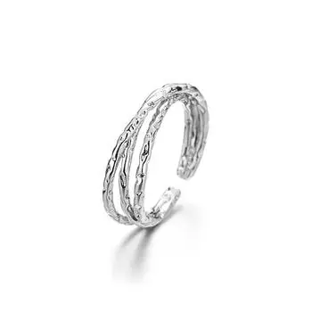 Многослойное кольцо с намоткой, женское модное, с нерегулярным лавовым крестом, регулируемое кольцо на указательный палец opening adjustable