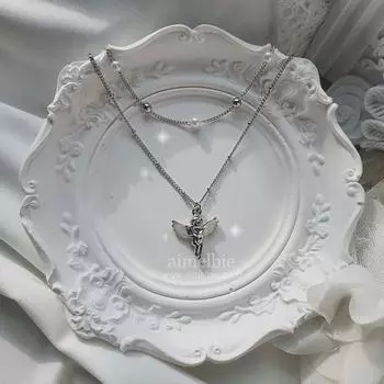 Многослойное колье Baby Angel - серебряный цвет (ПОЦЕЛУЙ ЖИЗНИ Belle Neklace)