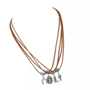 Многослойное колье-чокер в стиле бохо-шик с подвесками-шармами, многослойный чокер в западном стиле для уникального модного заявления B