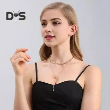 Многослойное колье, длинная цепочка с кисточкой, кулон, ожерелье для женщин и девочек, геометрический круг, шарик, ожерелье из бисера, подвесная цепочка, ювелирное ожерелье золотистый