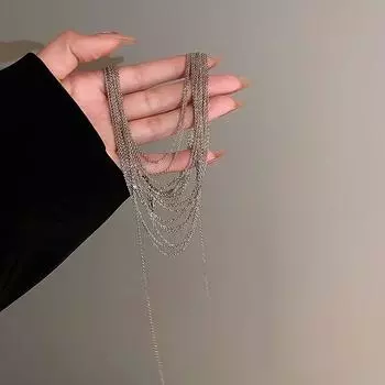 Многослойное ожерелье-чокер с кисточками на ключице для женщин, изысканный тренд, свадебные украшения, аксессуары, подарок