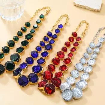 Многослойное ожерелье из сплава и смолы в стиле бохо для женщин