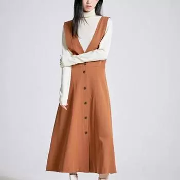 Многослойное платье-клеш Spao Spowb49w01 T Camel/85