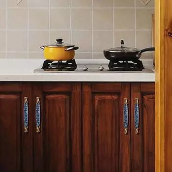 Многослойное покрытие Мебельная ручка Цинковые сплавы и керамика Керамическая ручка для шкафа Комод style 2