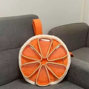 Многослойное разделение оранжевая сумка-рюкзак школьный рюкзак для девочек колледж сумка милая детская забавная сумка оранжевый