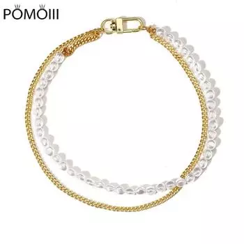 Многослойное ретро темпераментное застежка-застежка жемчуг ручной работы ожерелье женский комплект из 3 предметов ключичная цепочка тренд аксессуары тренд