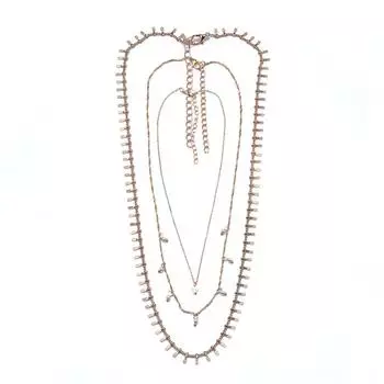 Многослойное жемчужное ожерелье для женщин, хип-хоп панк универсальное ожерелье с подвеской в виде любви