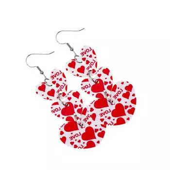 Многослойные серьги для губ, висячие обручи в форме сердца, подвесные серьги, сувениры для вечеринки, подарок на день Святого Валентина, свадебный банкет